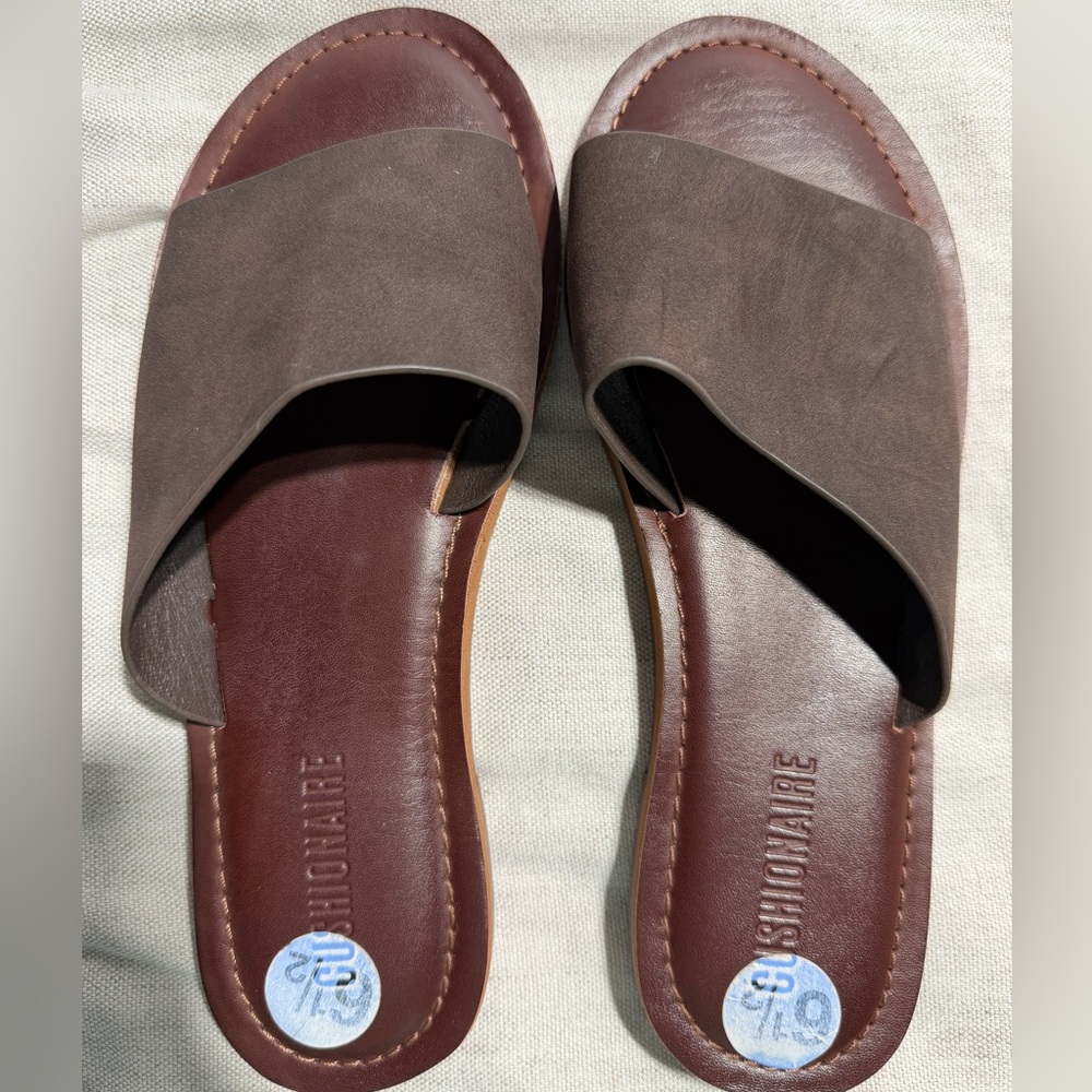CUSHIONAIRE Womens  BROWN Slip On Shoe NWT Sz 6.5 Super Comfy!